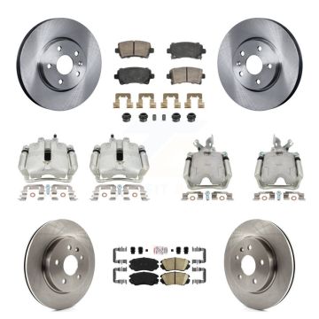 Front Rear Disc Brake Caliper Rotors And Ceramic Pads Kit (10Pc) For Buick LaCrosse KC8-102500N