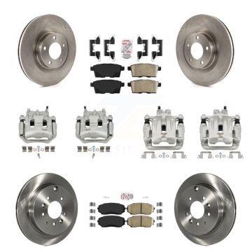 Front Rear Disc Brake Caliper Rotor And Ceramic Pad Kit (10Pc) For Ford Edge Lincoln MKX KC8-102507N