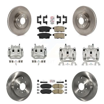 Front Rear Disc Brake Caliper Rotor And Ceramic Pad Kit (10Pc) For Ford Edge Lincoln MKX KC8-102508N
