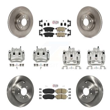 Front Rear Disc Brake Caliper Rotor And Ceramic Pad Kit (10Pc) For Ford Edge Lincoln MKX KC8-102509N