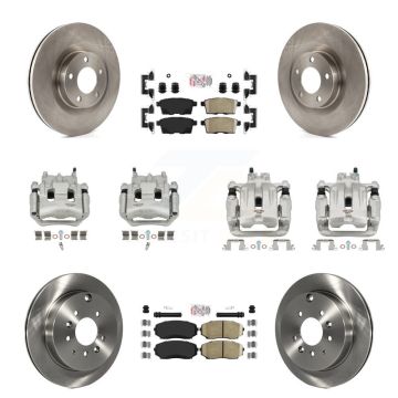Front Rear Disc Brake Caliper Rotor And Ceramic Pad Kit (10Pc) For Ford Edge Lincoln MKX KC8-102510N