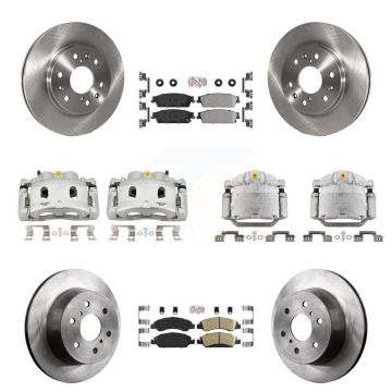 Front Rear Brake Caliper Rotors Ameribrakes Pad Kit (10Pc) For Chevrolet GMC Sierra 1500 KC8-102515N