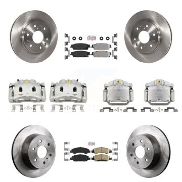 Front Rear Brake Caliper Rotors Ameribrakes Pad Kit (10Pc) For Chevrolet GMC Sierra 1500 KC8-102516N