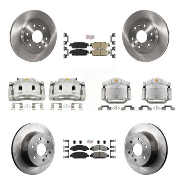 Front Rear Brake Caliper Rotors Ameribrakes Pad Kit (10Pc) For Chevrolet GMC Sierra 1500 KC8-102520N