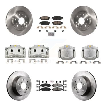 Front Rear Brake Caliper Rotors Ameribrakes Pad Kit (10Pc) For GMC Sierra 1500 Chevrolet KC8-102523N