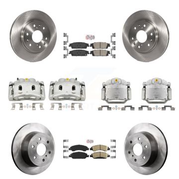 Front Rear Brake Caliper Rotor & Ceramic Pad Kit (10Pc) For GMC Sierra 1500 Chevrolet XL KC8-102528N