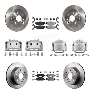 Front Rear Brake Caliper Rotor Semi-Metallic Pad Kit (10Pc) For Chevrolet Silverado 1500 KC8-102536N