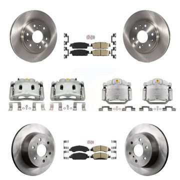 Front Rear Brake Caliper Rotor & Ceramic Pad Kit (10Pc) For Chevrolet Silverado 1500 GMC KC8-102538N