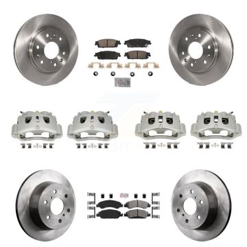 Front Rear Brake Caliper Rotor Ameribrakes Pad Kit (10Pc) For 2016 Chevrolet Suburban HD KC8-102542N
