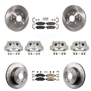 Front Rear Brake Caliper Rotor Ameribrakes Pad Kit (10Pc) For 2016 Chevrolet Suburban HD KC8-102543N