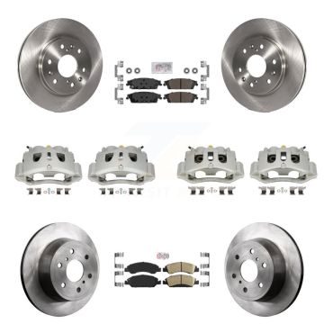 Front Rear Brake Caliper Rotor Ameribrakes Pad Kit (10Pc) For 2016 Chevrolet Suburban HD KC8-102544N