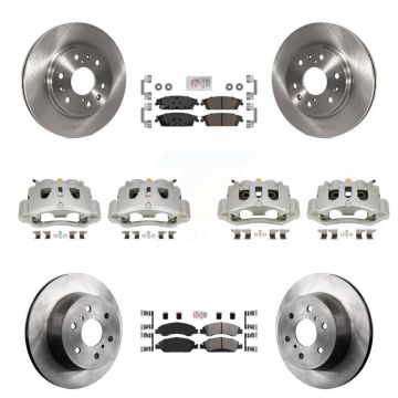 Front Rear Brake Caliper Rotor Semi-Metallic Pad Kit (10Pc) For 16 Chevrolet Suburban HD KC8-102545N