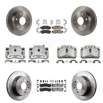 Front Rear Brake Caliper Rotors & Ameribrakes Pad Kit (10Pc) For GMC Sierra 1500 Classic KC8-102550N