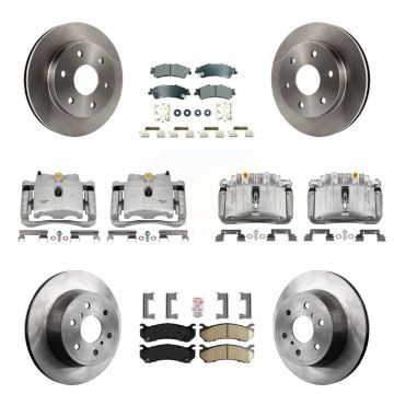 Front Rear Brake Caliper Rotors & Ameribrakes Pad Kit (10Pc) For GMC Sierra 1500 Classic KC8-102551N