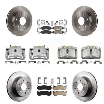 Front Rear Disc Brake Caliper Rotor & Ceramic Pad Kit (10Pc) For GMC Sierra 1500 Classic KC8-102553N