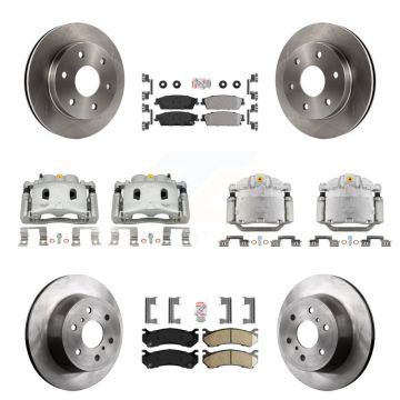 Front Rear Brake Caliper Rotor & Ameribrakes Pad Kit (10Pc) For Chevrolet Silverado 1500 KC8-102579N