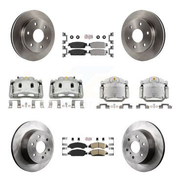 Front Rear Disc Brake Caliper Rotors And Ameribrakes Pads Kit (10Pc) For GMC Sierra 1500 KC8-102583N