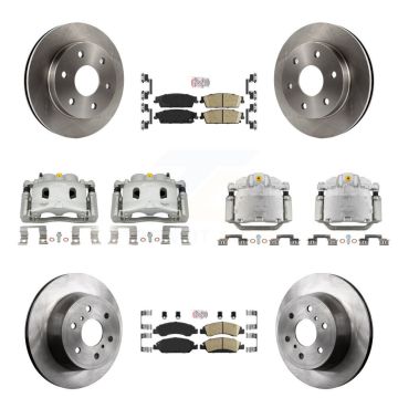 Front Rear Disc Brake Caliper Rotors And Ceramic Pads Kit (10Pc) For GMC Sierra 1500 KC8-102586N