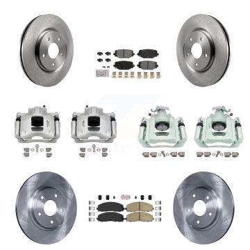 Front Rear Disc Brake Caliper Rotors And Ameribrakes Pads Kit (10Pc) For Ram C/V KC8-102595N