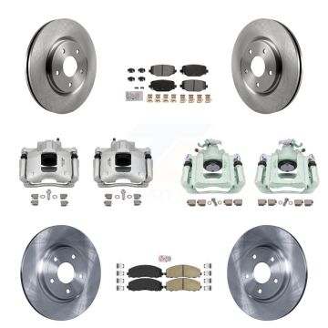 Front Rear Disc Brake Caliper Rotors And Ameribrakes Pads Kit (10Pc) For Ram C/V KC8-102596N