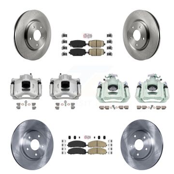 Front Rear Disc Brake Caliper Rotors And Ceramic Pads Kit (10Pc) For Ram C/V KC8-102601N
