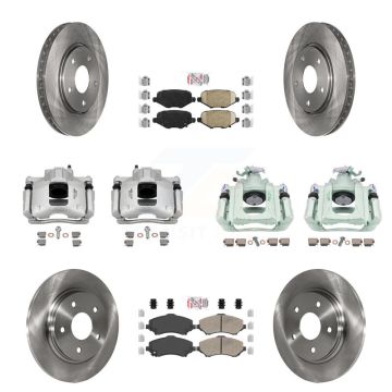Front Rear Disc Brake Caliper Rotors And Ceramic Pads Kit (10Pc) For Ram C/V KC8-102604N