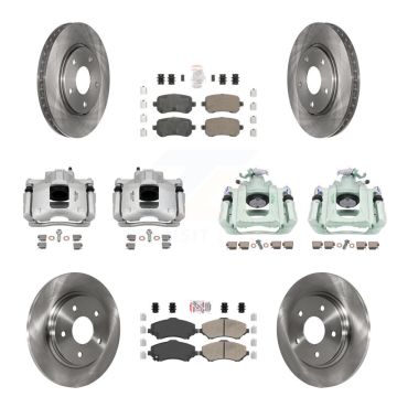 Front Rear Brake Caliper Rotor Ceramic Pad Kit (10Pc) For Dodge Grand Caravan Chrysler & KC8-102608N