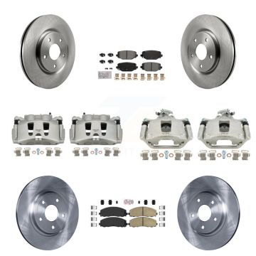 Front Rear Disc Brake Caliper Rotor & Ameribrakes Pad Kit (10Pc) For Dodge Grand Caravan KC8-102621N