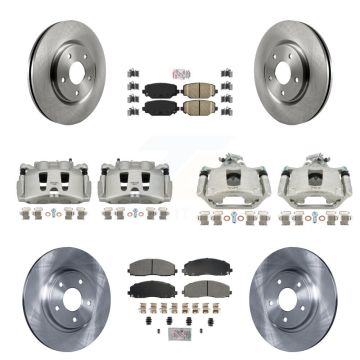 Front Rear Disc Brake Caliper Rotor & Ameribrakes Pad Kit (10Pc) For Dodge Grand Caravan KC8-102629N