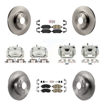 Front Rear Disc Brake Caliper Rotors And Ceramic Pads Kit (10Pc) For Nissan Altima KC8-102639N