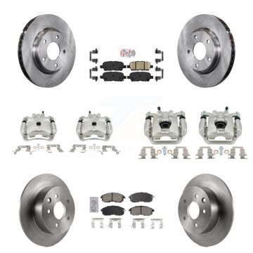Front Rear Disc Brake Caliper Rotors And Ceramic Pads Kit (10Pc) For Nissan Sentra KC8-102644N