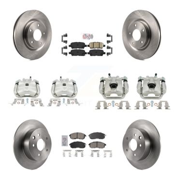 Front Rear Brake Caliper Rotor And Ceramic Pad Kit (10Pc) For Nissan Sentra Turbocharged KC8-102648N