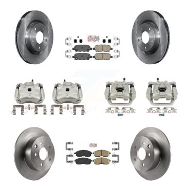 Front Rear Disc Brake Caliper Rotor & Ceramic Pad Kit (10Pc) For 2007-2009 Nissan Altima KC8-102651N