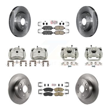 Front Rear Disc Brake Caliper Rotor & Ceramic Pad Kit (10Pc) For 2007-2009 Nissan Altima KC8-102652N