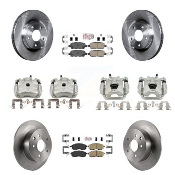 Front Rear Brake Caliper Rotor & Ceramic Pad Kit (10Pc) For Nissan Sentra SE-R with 2.5L KC8-102656N