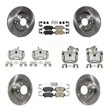 Front Rear Brake Caliper Rotor & Ceramic Pad Kit (10Pc) For Kia Forte Hyundai Elantra GT KC8-102678N