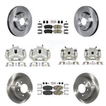 Front Rear Brake Caliper Rotor And Ceramic Pad Kit (10Pc) For Kia Forte Koup Forte5 2.0L KC8-102686N