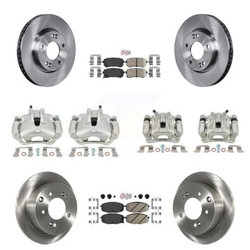 Front Rear Brake Caliper Rotor And Ceramic Pad Kit (10Pc) For Kia Forte Koup Forte5 2.0L KC8-102688N