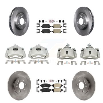Front Rear Disc Brake Caliper Rotor Ceramic Pad Kit (10Pc) For Pontiac Montana Chevrolet KC8-102719N