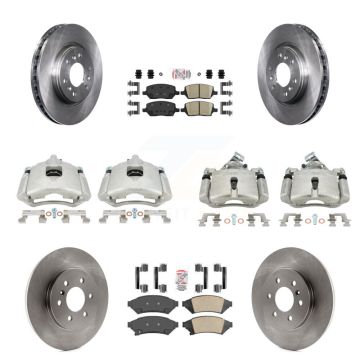 Front Rear Disc Brake Caliper Rotor Ceramic Pad Kit (10Pc) For Pontiac Montana Chevrolet KC8-102720N
