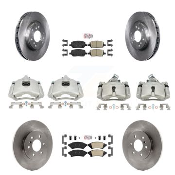 Front Rear Disc Brake Caliper Rotor Ceramic Pad Kit (10Pc) For Pontiac Montana Chevrolet KC8-102721N