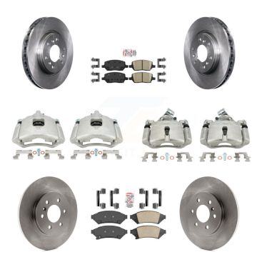 Front Rear Disc Brake Caliper Rotor Ceramic Pad Kit (10Pc) For Pontiac Montana Chevrolet KC8-102722N