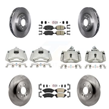 Front Rear Disc Brake Caliper Rotor Ceramic Pad Kit (10Pc) For Pontiac Montana Chevrolet KC8-102723N