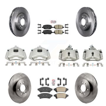 Front Rear Disc Brake Caliper Rotor Ceramic Pad Kit (10Pc) For Pontiac Montana Chevrolet KC8-102726N