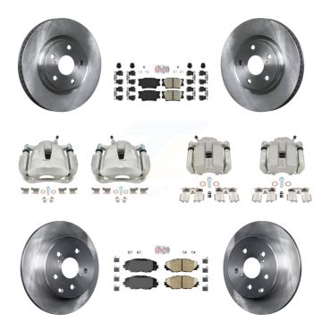 Front Rear Disc Brake Caliper Rotors And Ceramic Pads Kit (10Pc) For Toyota RAV4 KC8-102732N