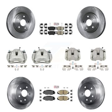Front Rear Disc Brake Caliper Rotors And Ceramic Pads Kit (10Pc) For Toyota RAV4 KC8-102734N