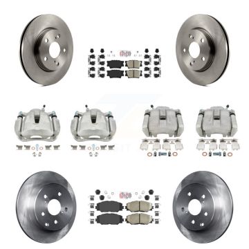 Front Rear Disc Brake Caliper Rotors And Ceramic Pads Kit (10Pc) For Toyota RAV4 LE KC8-102735N