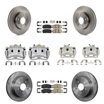 Front Rear Brake Caliper Rotors Ceramic Pad Kit (10Pc) For Chevrolet Equinox Pontiac Vue KC8-102760N