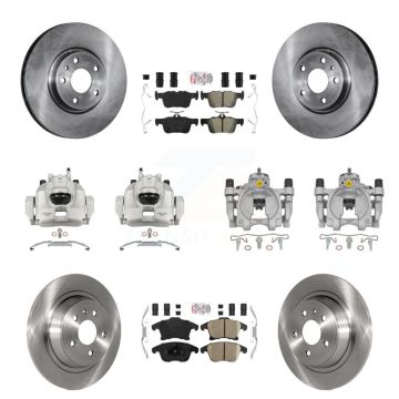 Front Rear Brake Caliper Rotors & Ameribrakes Pad Kit (10Pc) For Ford Fusion Lincoln MKZ KC8-102774N
