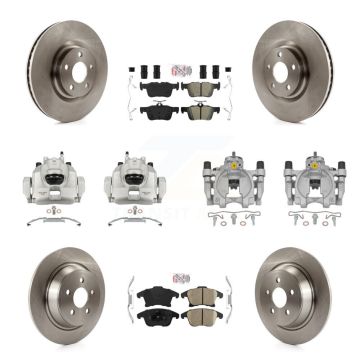 Front Rear Disc Brake Caliper Rotors And Ameribrakes Pads Kit (10Pc) For KC8-102779N